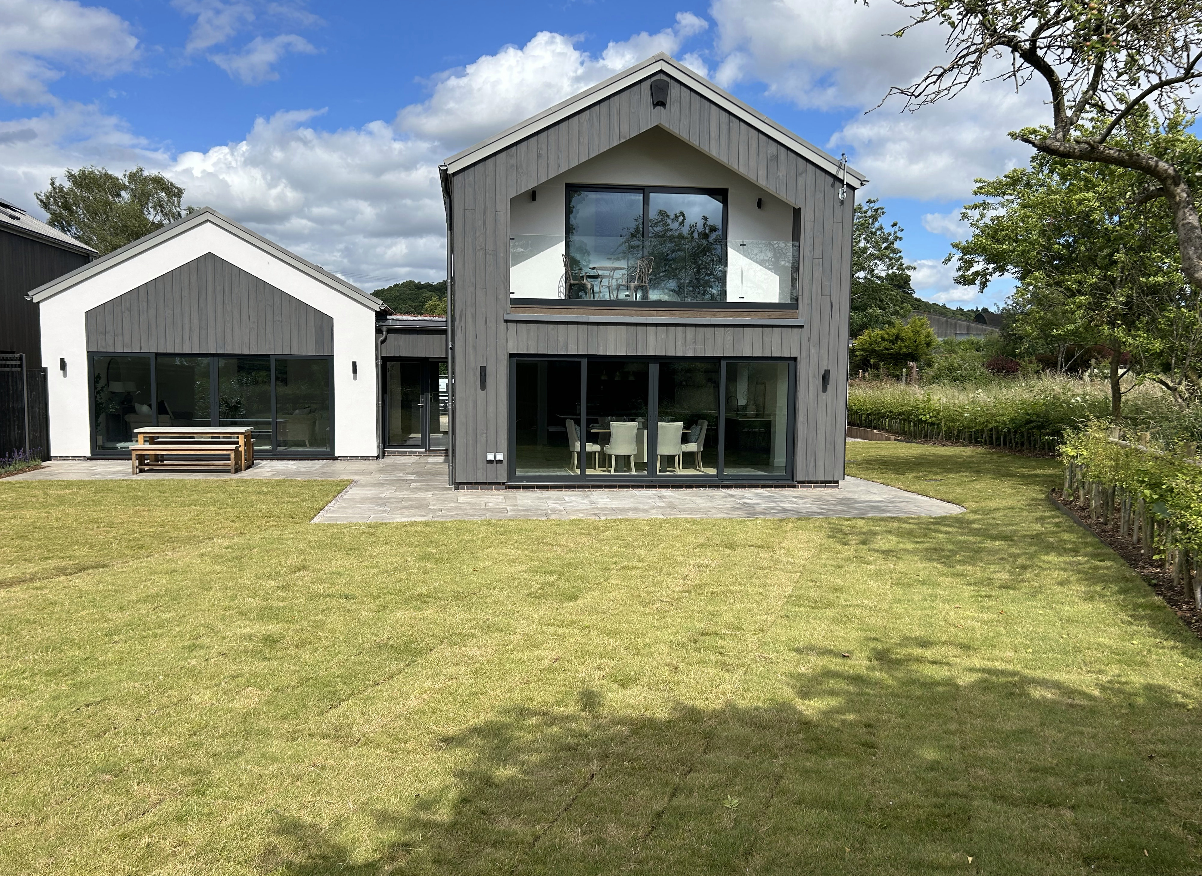 Hanley Castle new build - front elevation - under construction